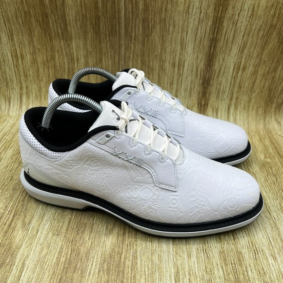 Nike Air Jordan ADG 5 Golf Shoes Mens 7 White Black Pure Platinum FQ7874-102 NEW